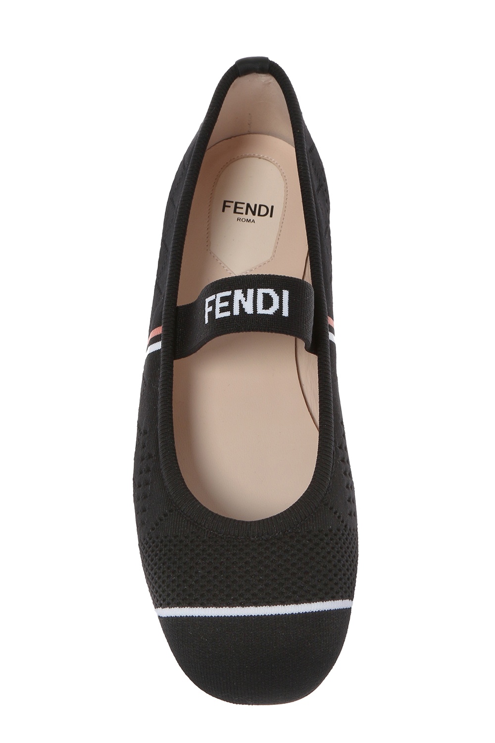 Fendi logo flats sale